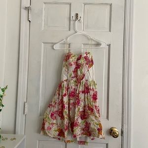 Strapless flower dress